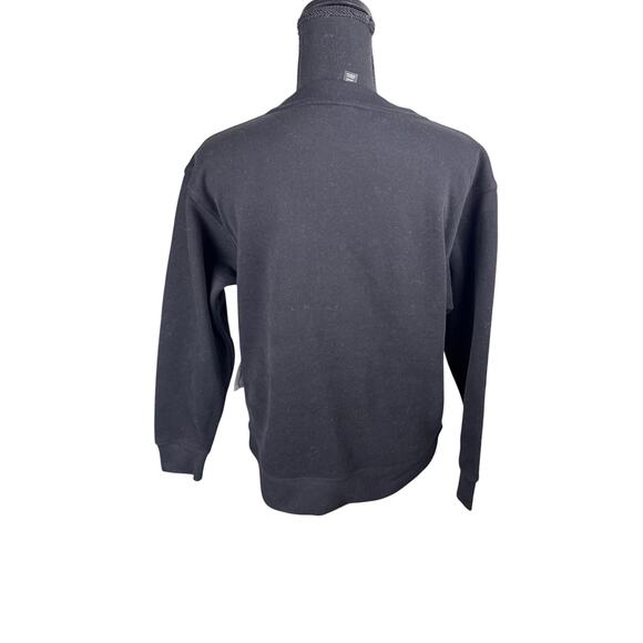 DKNY Women's Varsity Rhinestone-Logo Crewneck Fleece Sweatshirt NWT BLK SIZE XS - Picture 4 of 8